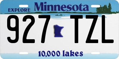 MN license plate 927TZL