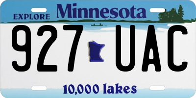 MN license plate 927UAC