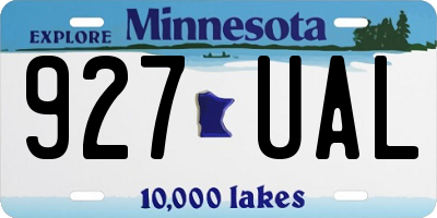 MN license plate 927UAL