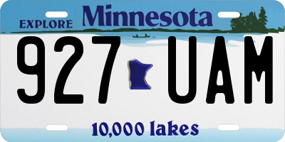MN license plate 927UAM