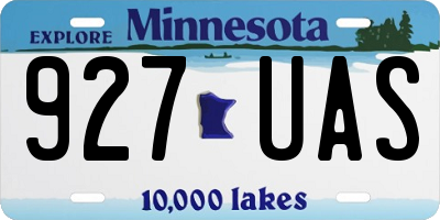 MN license plate 927UAS