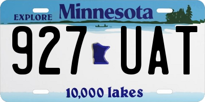 MN license plate 927UAT