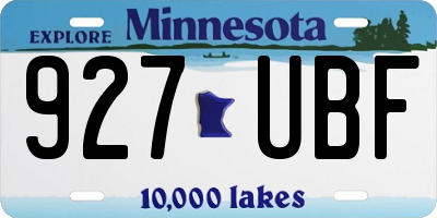 MN license plate 927UBF
