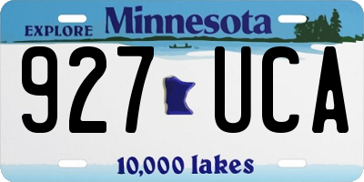 MN license plate 927UCA