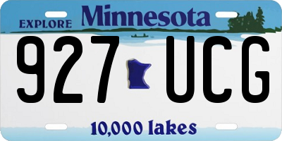 MN license plate 927UCG