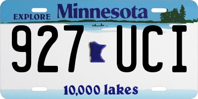 MN license plate 927UCI