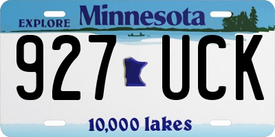 MN license plate 927UCK