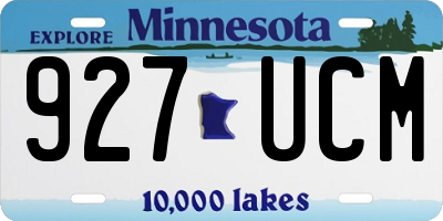 MN license plate 927UCM