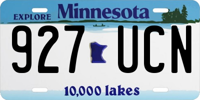 MN license plate 927UCN