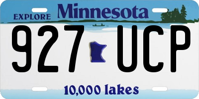 MN license plate 927UCP