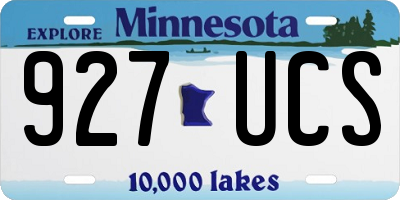 MN license plate 927UCS