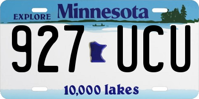 MN license plate 927UCU