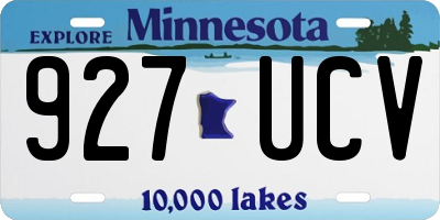 MN license plate 927UCV