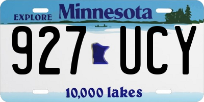 MN license plate 927UCY