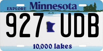MN license plate 927UDB