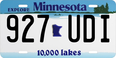 MN license plate 927UDI