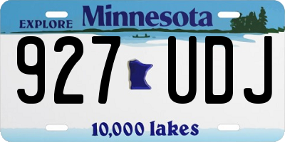 MN license plate 927UDJ