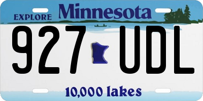 MN license plate 927UDL