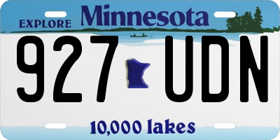 MN license plate 927UDN
