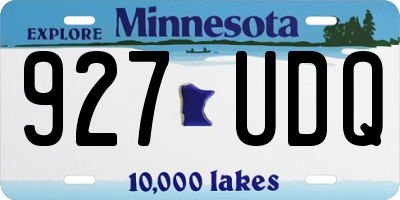 MN license plate 927UDQ
