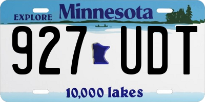 MN license plate 927UDT