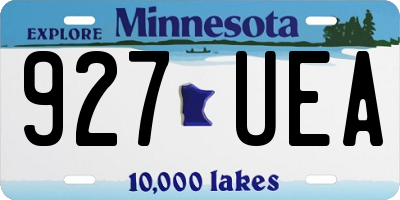 MN license plate 927UEA