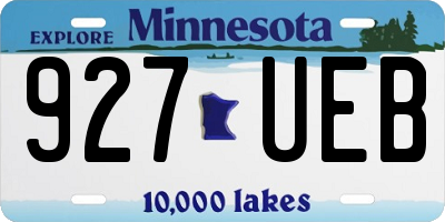 MN license plate 927UEB