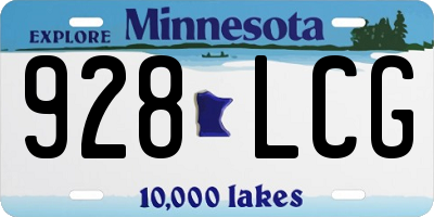 MN license plate 928LCG