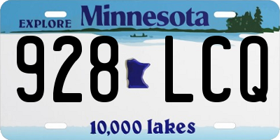 MN license plate 928LCQ