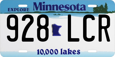 MN license plate 928LCR