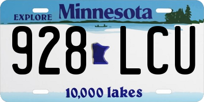 MN license plate 928LCU
