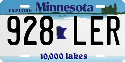 MN license plate 928LER