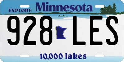MN license plate 928LES