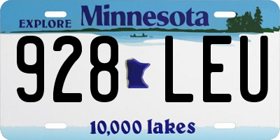MN license plate 928LEU
