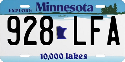 MN license plate 928LFA