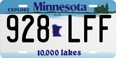 MN license plate 928LFF