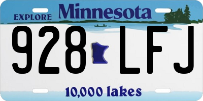 MN license plate 928LFJ