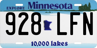 MN license plate 928LFN
