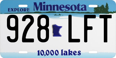MN license plate 928LFT