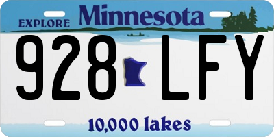 MN license plate 928LFY