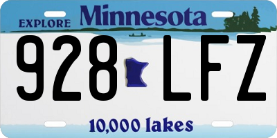 MN license plate 928LFZ