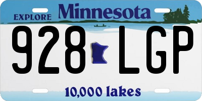 MN license plate 928LGP