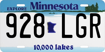 MN license plate 928LGR