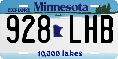 MN license plate 928LHB