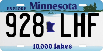 MN license plate 928LHF