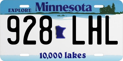 MN license plate 928LHL