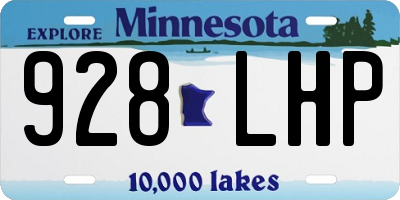 MN license plate 928LHP