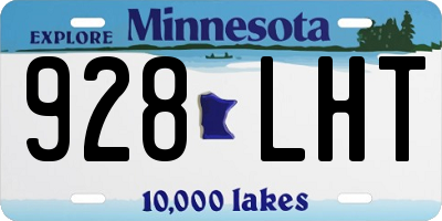 MN license plate 928LHT