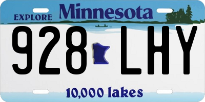 MN license plate 928LHY