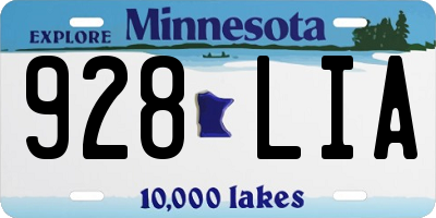 MN license plate 928LIA